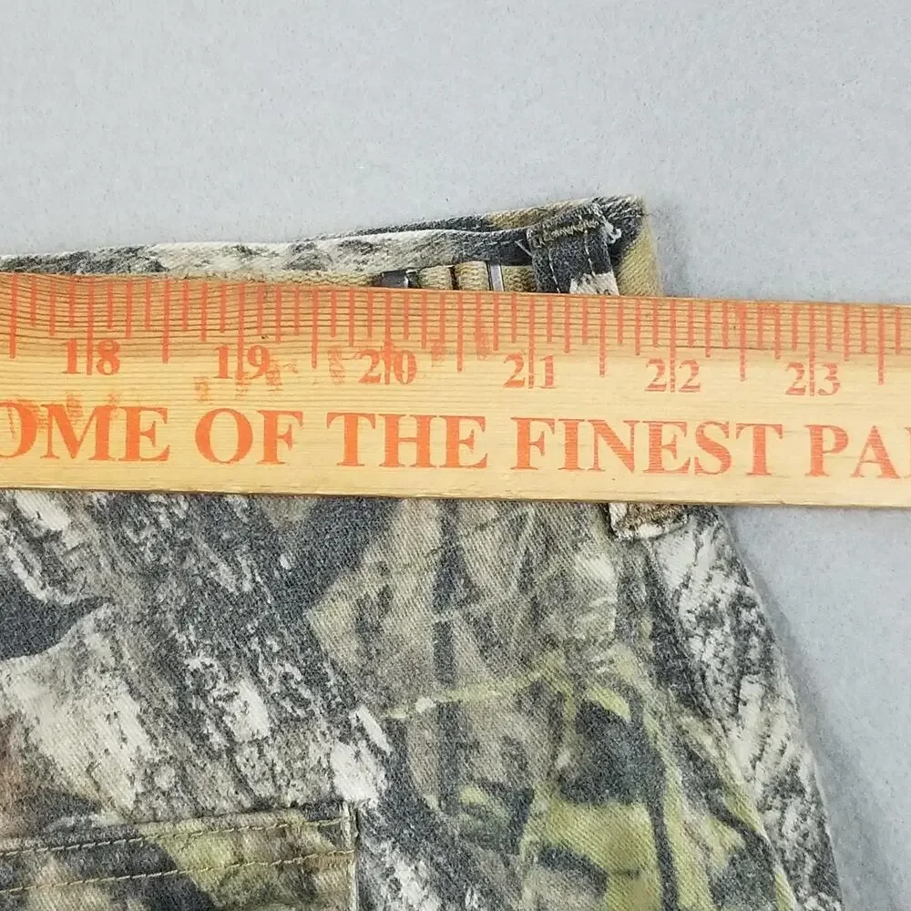 Mossy Oak Cargo Pants Mens 2XL 42x32‎ Brown Camouflage Adjustable Waist Hunting